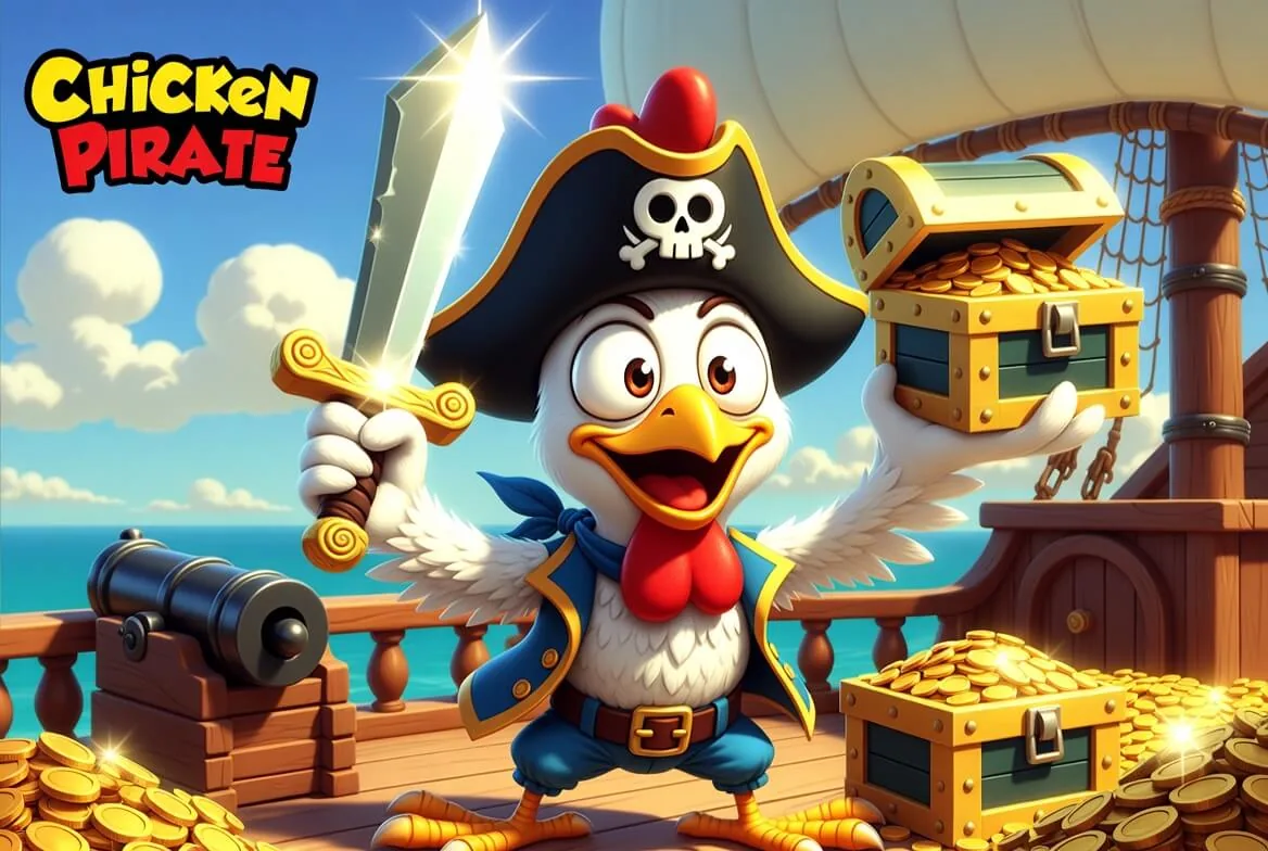 Chicken Pirate bonus concept: casino welcome package funding crash-game spins